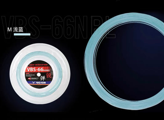 Victor VBS-66 Nano Badminton String -Reel 200m  (Baby Blue)